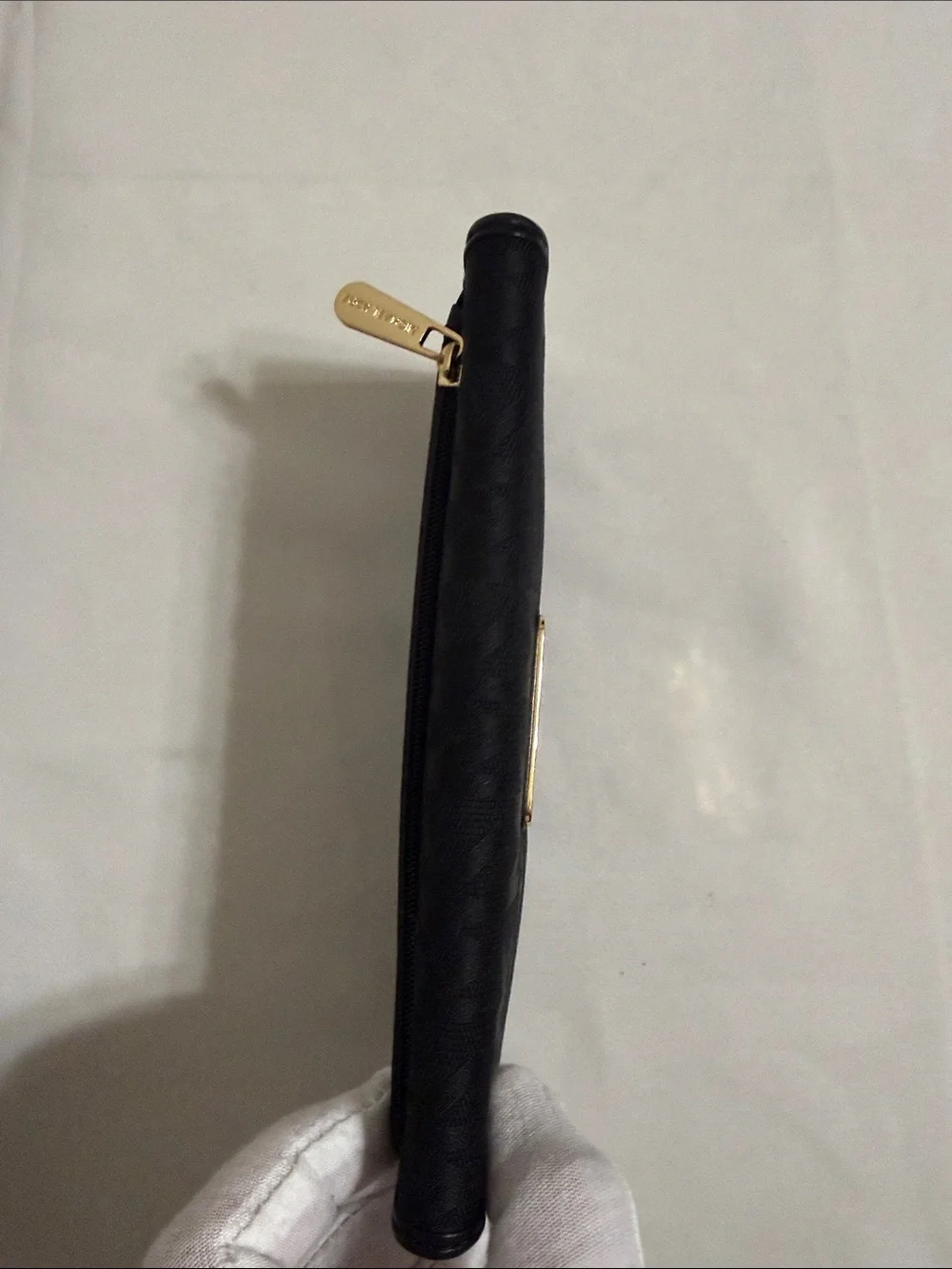 Michael Kors Fulton Flat Slim Wallet In Black